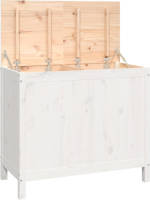 VidaXL Wasmand 88,5x44x76 Cm Massief Grenenhout Wit