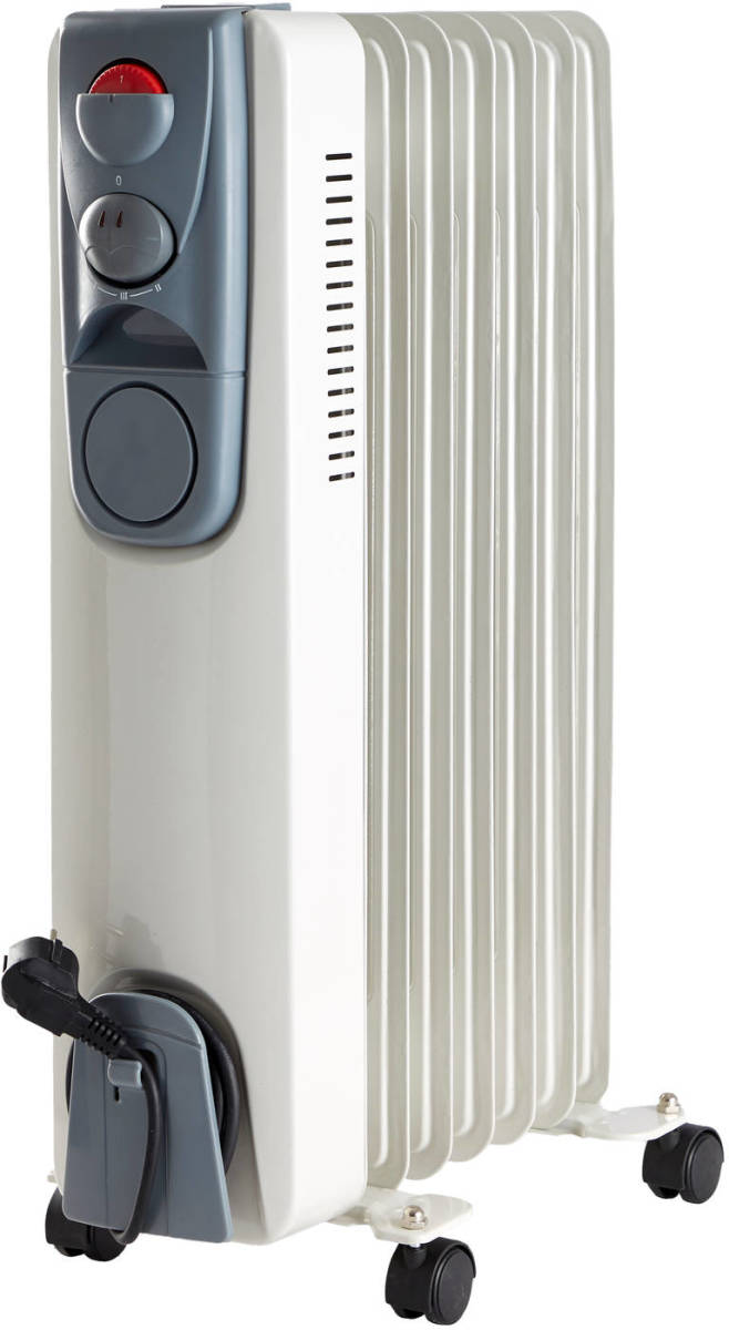 DESKI Elektrische Olieradiator Met 7 Lamellen - Kachel - 1500 W - Wit