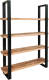 Lizzely Garden & Living Boekenkast Mangohout Zazo 200x150cm Industrieel Wand Kast Massief Hout