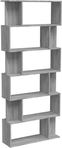 VidaXL Boekenkast/kamerscherm 80x24x192 Cm Bewerkt Hout Grijs Sonoma