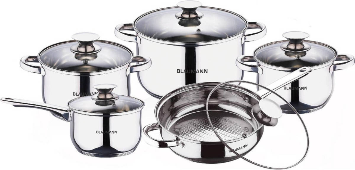 Blaumann Bl-1637 - 10 Delige Pannenset - Rvs