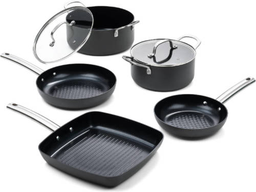 ISENVI Murray Super Combi Grill - Pannenset 5 Delig - Rvs Grepen