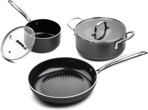 ISENVI Victoria Forged Starter Pannenset 3 Delig - Rvs Grepen