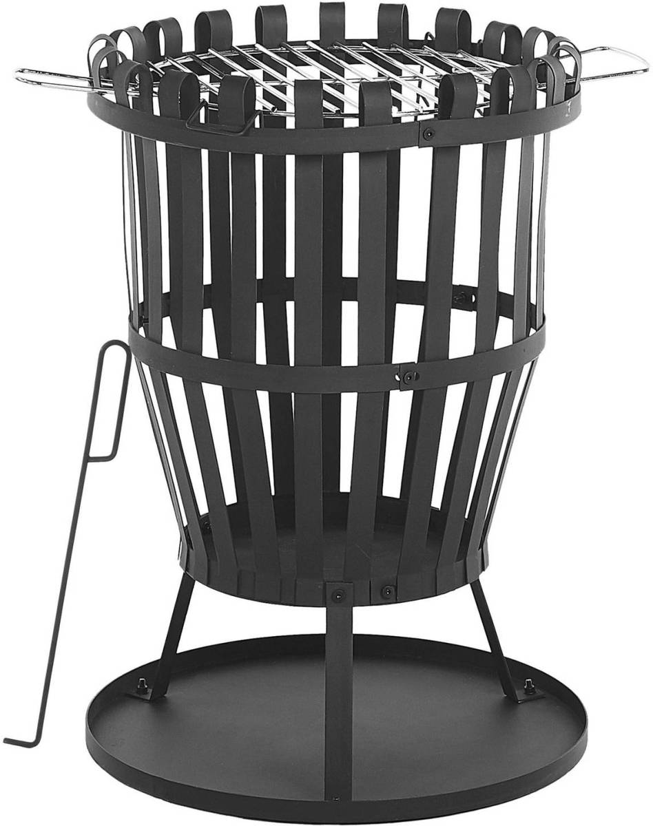 Beliani Pulo - Vuurkorf Voor Hout-zwart-staal