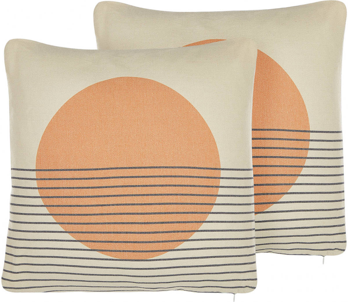 Beliani Moonflower - Sierkussen-beige-polyester, Katoen