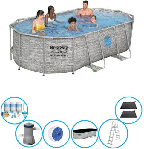 EXIT Toys Bestway Zwembad Power Steel Swim Vista - Zwembad Deal - 427x250x100 Cm