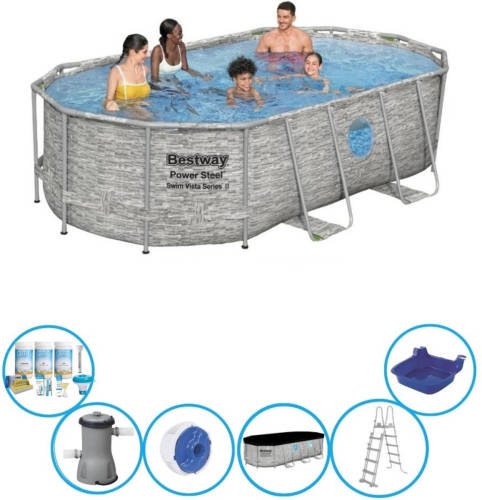 EXIT Toys Bestway Zwembad Power Steel Swim Vista - Met Accessoires - 427x250x100 Cm