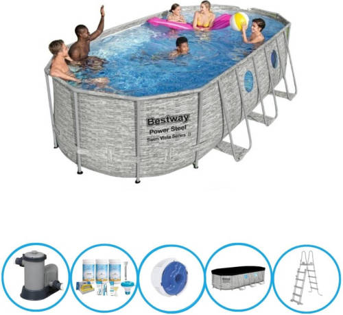 EXIT Toys Bestway Zwembad Power Steel Swim Vista - Zwembadpakket - 549x274x122 Cm