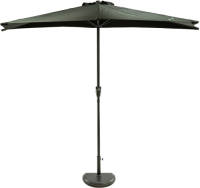 MaxxGarden Balkonparasol - Aluminium Parasol - Halfrond - Ø 250 Cm (Zwart)