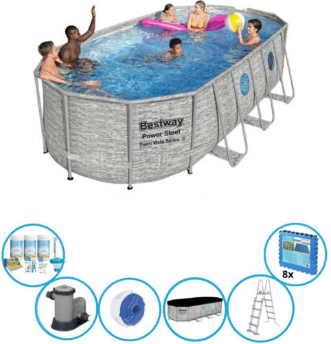 EXIT Toys Bestway Zwembad Power Steel Swim Vista - Inclusief Accessoires - 549x274x122 Cm