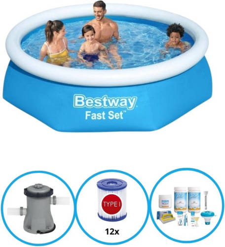 EXIT Toys Bestway Zwembad Fast Set - Zwembad Bundel - 244x61 Cm