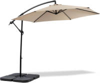 MaxxGarden Zweefparasol - Parasol Set Met Tegels - Ø300 Cm (Taupe)