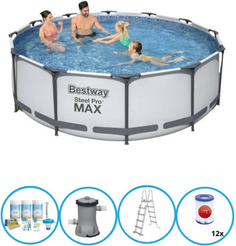 EXIT Toys Bestway Zwembad Steel Pro Max - Zwembad Bundel - 366x100 Cm