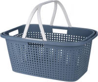 Bell Blauwe Wasmand Met Witte Handvatten 38 Liter Van 60 Cm - Wasmanden