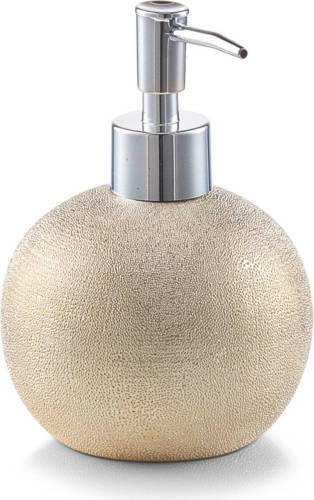 Zeller Zeeppompje/dispenser Keramiek - Goud Glitter - 10 X 14 Cm - Zeeppompjes