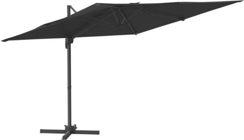 VidaXL Zweefparasol Met Led-verlichting 400x300 Cm Zwart