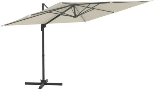 VidaXL Zweefparasol Met Led-verlichting 400x300 Cm Zandwit