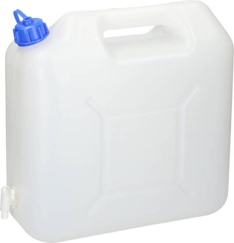 All Ride Jerrycan Met Kraantje - Max. Inhoud 15l - Tapkraantje - Kunststof - Wit/blauw