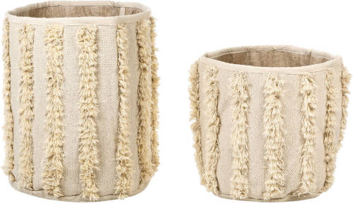 Beliani Kakki - Mand-beige-katoen