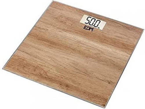 Digitale Personenweegschaal EDM Kristal Hout 180 Kg (26 X 26 X 2 Cm)