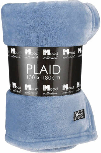 In The Mood Fleece Deken/fleeceplaid Korenblauw 130 X 180 Cm Polyester - Plaids