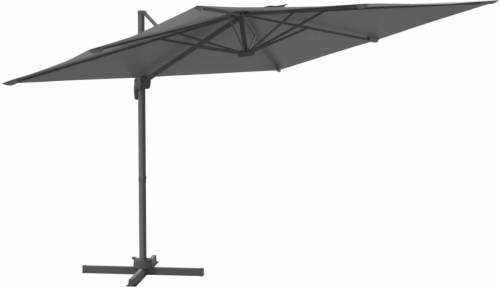 VidaXL Zweefparasol Met Led-verlichting 400x300 Cm Antracietkleurig