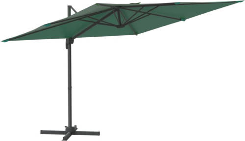 VidaXL Zweefparasol Met Led-verlichting 400x300 Cm Groen