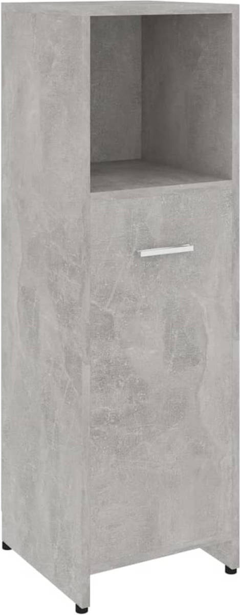 VidaXL Badkamerkast 30x30x95 Cm Spaanplaat Betongrijs