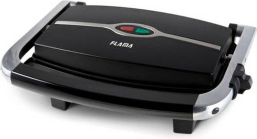 Tosti Ijzer Grill Flama 499fl 1000w Zwart 1000w