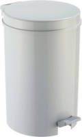 Sunware 1x Grijze Pedaalemmer/vuilnisbak 39 Cm 12 Liter - Afvalemmers Badkamer/toilet/keuken