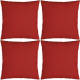 VidaXL Sierkussens 4 St 60x60 Cm Stof Rood