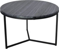 Loft42 Marble Round Bijzettafel Zwart - Metaal - Marmer - Ø60x38
