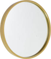 Fragix Boston Wandspiegel Rond - Goud - Metaal - Ø35cm - Industrieel