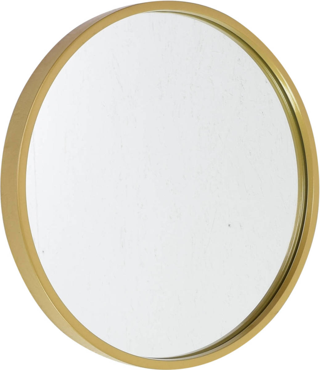 Fragix Boston Wandspiegel Rond - Goud - Metaal - Ø35cm - Industrieel