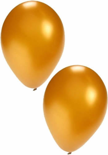 Bellatio Decorations 10x Stuks Gouden Party Ballonnen 27 Cm - Ballonnen