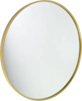 Fragix Boston Wandspiegel Rond - Goud - Metaal - Ø75cm - Industrieel