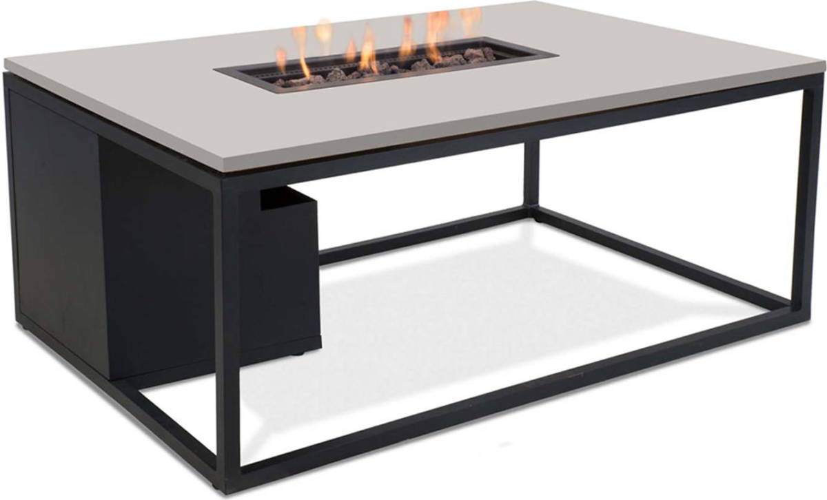 Cosi Fires Cosiloft Lounge Vuurtafel 120 Cm Zwart - Grey Top