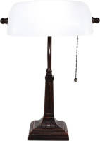 Clayre & Eef Witte Bureaulamp Wit 26*16*40 Cm E27/max 1*40w 5ll-5686
