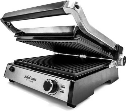 #JustBike Safecourt Kitchen Tosti Apparaat - Grill Apparaat - Uitneembare Platen Contactgrill - 3-in-1 -180 °C Grill