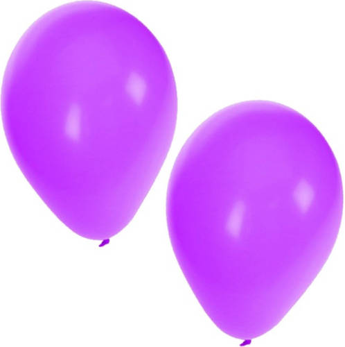 Bellatio Decorations 15x Stuks Paarse Party Ballonnen 27 Cm - Ballonnen