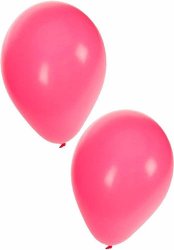 Bellatio Decorations 10x Stuks Roze Party Ballonnen 27 Cm - Ballonnen