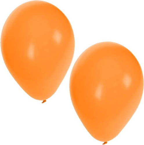 Bellatio Decorations 15x Stuks Oranje Party Ballonnen 27 Cm - Ballonnen