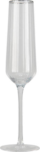 Clayre & Eef Champagneglas 250 Ml Glas Wijnglas Champagne Glas Prosecco Glas Transparant Wijnglas Champagne Glas