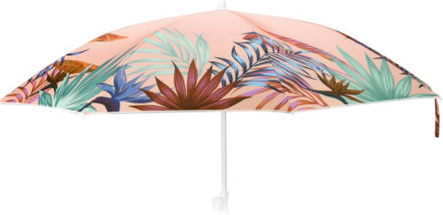 4Goodz Strandparasol Tropical Bladeren 180 Cm - Roze