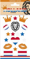 Pakhuis Funny Products Neptattoos Holland Papier Oranje/blauw 12 Stuks