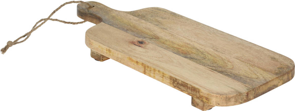 Relaxwonen - Snijplank - Onderzetter - Snijden - Mangohout - Hout - Handvat - 35x15x3 Cm