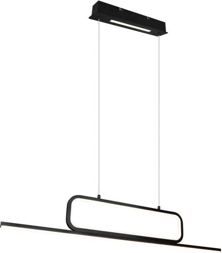 BES LED Led Hanglamp - Trion Akina - 38w - Warm Wit 3000k - Dimbaar - Rechthoek - Mat Zwart - Aluminium