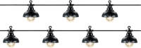 Decoris 2x Stuks Tuinverlichting Lichtsnoeren Met 10 Lampenkappen Lampjes 450 Cm - Lichtsnoer Voor Buiten