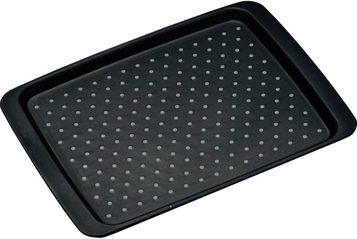 Cuisine Elegance Dienblad Zwart Kunststof Met Anti-slip Noppen 26 X 35 Cm - Dienbladen