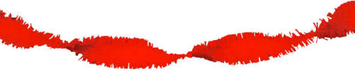 WAYS_ Crepe Papier Slinger - 6 Meter - Rood